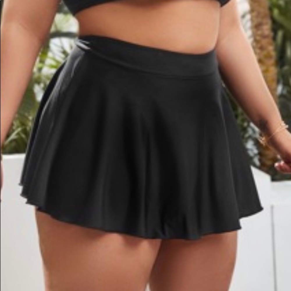 Shein Size 0XL Black Swim Skirt
